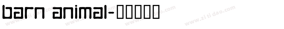 Barn Animal字体转换